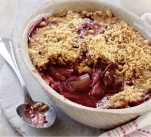Crumble de ruibarbo Crumble de ruibarbo