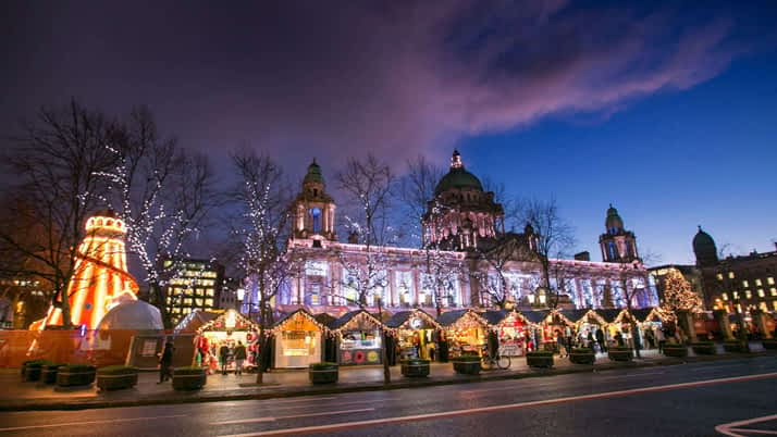 Mercadillo navidad Belfast Irlanda