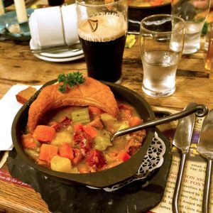 Comida en el Johnnie Fox's pub